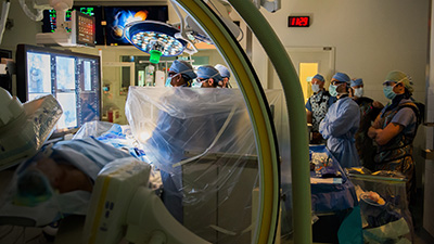 Doctors in the Mass General Heart Center perform surgery.
